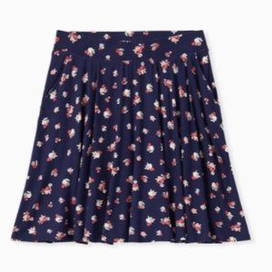 Torrid SUPER SOFT NAVY DITSY FLORAL MINI SKATER SKIRT